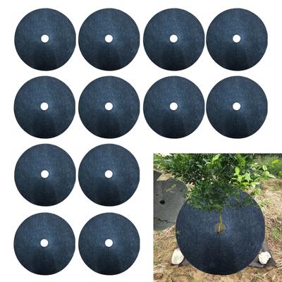 24Pcs Tree Protector Mat Black Durable Tree Barrier Mat For Gardens Balconies