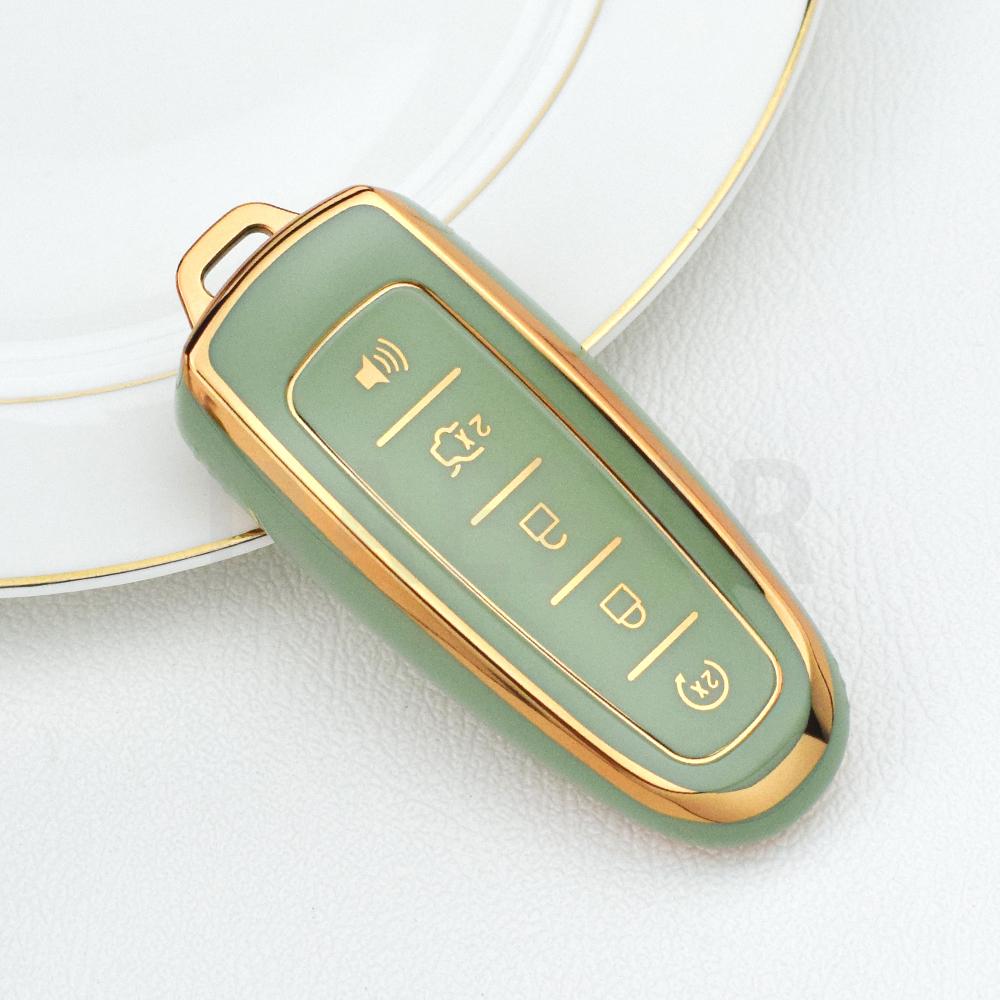 TPU obudowa pilota samochodowego na klucze pokrywa dla Ford Focus Edge Explorer Expedition C-Max Escape Flex obudowa tytanowa uchwyt na brelok