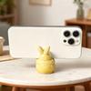 3D Flexible Rabbit Mold Silicone Soap Molds Cell Phone Stand Mold For Making Soap Resin Craft Candle Wax Clay Easter Decoration