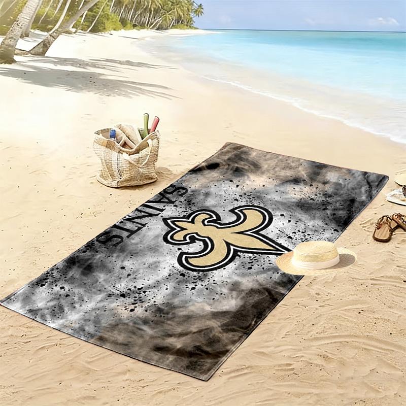 New Orleans Saints2 Print Beach Towel, Large Soft Quick Dry Towel for Beach Camping Swimming