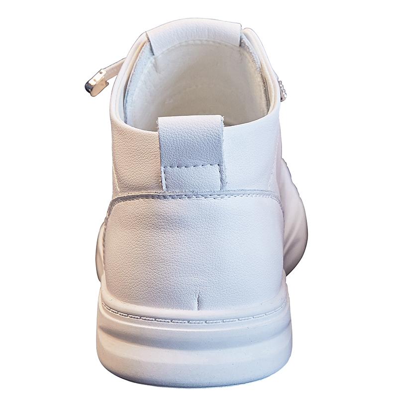 Zapatillas de Cuero Genuino para Mujer con Cordones Zapatos Casuales Planos Zapatillas Clásicas Cómodas para Mujer Zapatos Vulcanizados de Moda