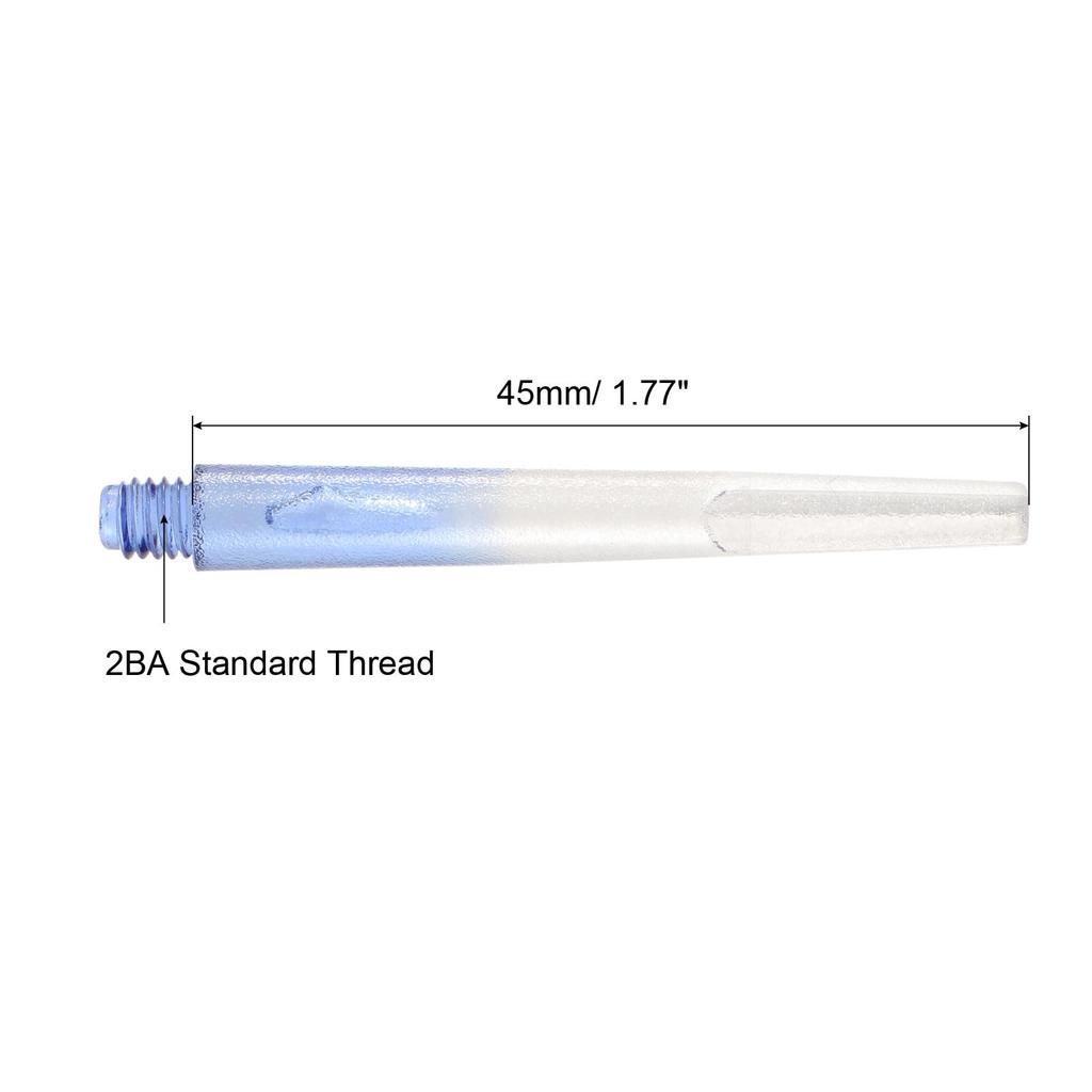 PATIKIL 45mm Dart Shaft Medium 2BA Thread Nylon Dart Stem Dart Accessories for Steel Tips 9 Pieces White Blue