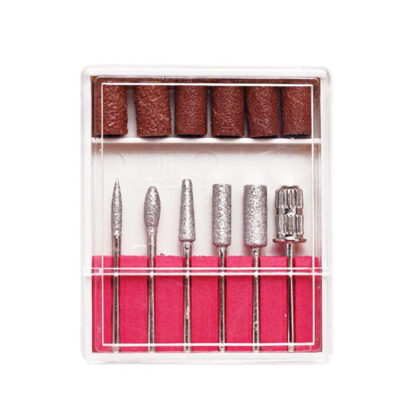 

6шт/комплект Nail 6 шлифовальных головок, алмазная шлифовальная головка, набор из 6 предметов для шлифовки наждачных колец, аксессуары для полировки ногтей 6pcs/set