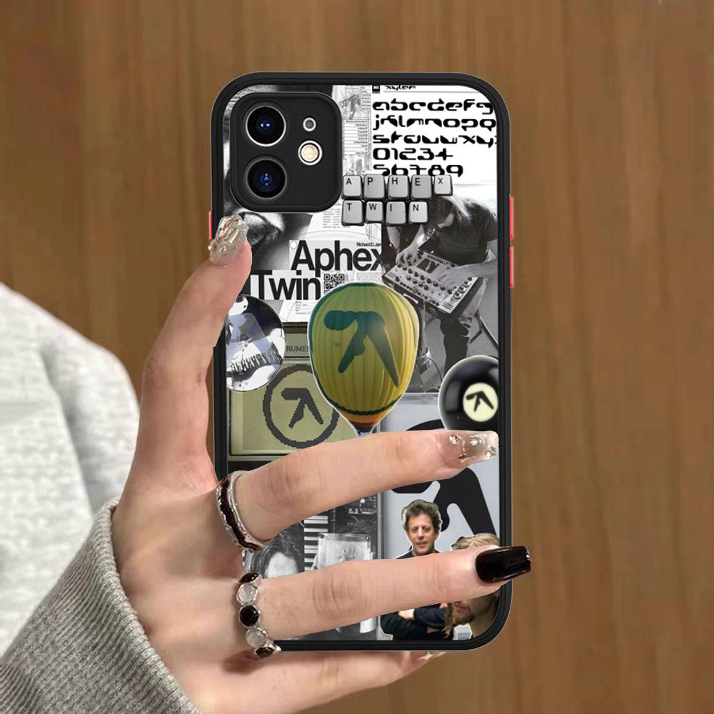 Musician A-Aphex T-Twin Phone Case For IPhone 16 15 14 13 12 11 Pro Max Plus X XS MAX Black Matte Phone Fundas