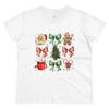 Festive Holiday Women's Cotton Tee, Christmas Shirt, Winter Gift, Cute Xmas