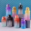 0.9L/1.3L Sports Water Bottle Motivational Drinking Bottle With Straw Fitness Jug Outdoor Travel Bicycle Gym Drinkware