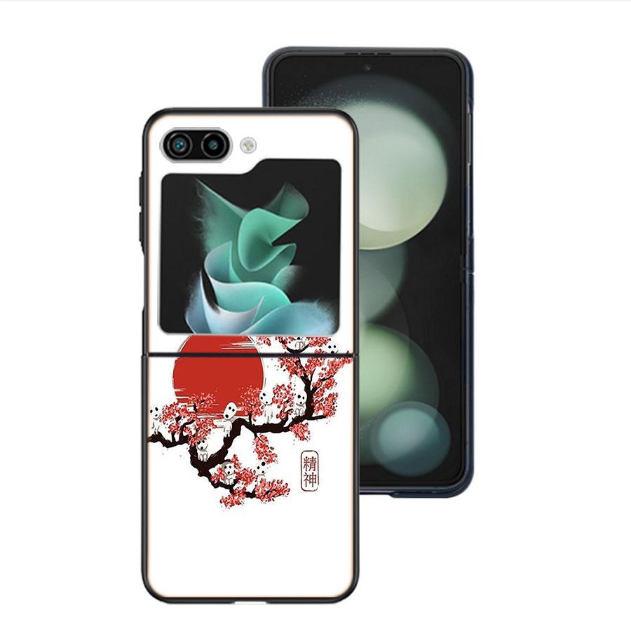 Cherry Blossom Tree Shockproof Case For Samsung Galaxy Z Flip 7 5 4 3 Z Flip 6 5G Black Hard ZFlip3 Zflip4 Zflip5 Phone Fundas