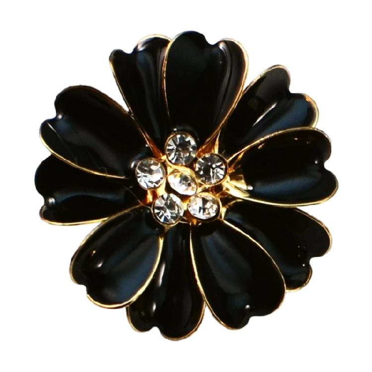 Sophisticated Florals Pattern Cufflinks Metal Button For Stylish Shirts чёрный