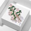 Vintage Green Leaf Brooch With Pearl And Rhinestone For Women Fashion Accessory