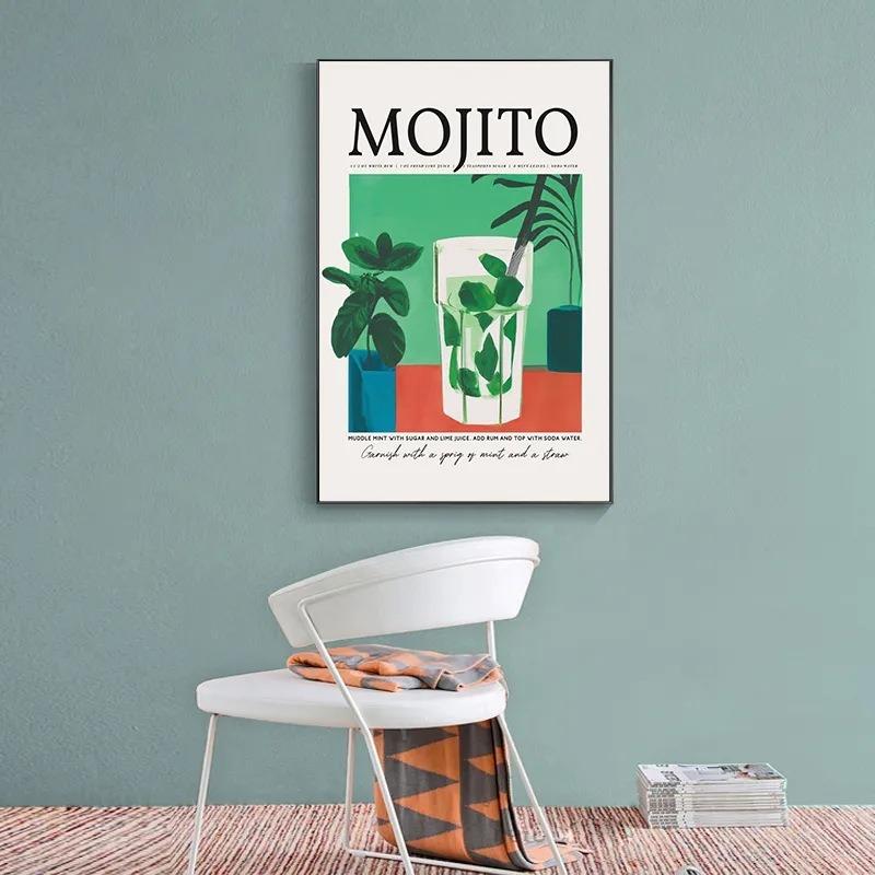 Poster e Stampa su Tela Pittura di Sprite del Succo Cartone Animato per Decorazione Club Bar Negozio Pittura Arte per la Casa Decorazione Murale Pittura
