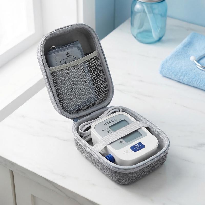 1Pcs EVA Hard Carrying Case for Blood Pressure Monitor Home Electronic BP Cuff Storage Bag Portable Organizer Travel Accessory