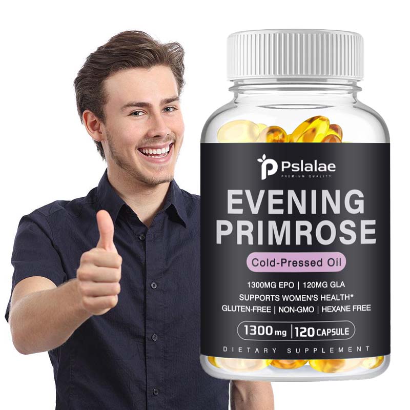 Pslalae Nachtkerzenöl 1.300 mg, 120 Weichkapseln - Kaltgepresst, GVO-frei, Ganzheitliche Gesundheitsunterstützung für Frauen