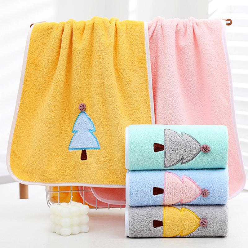 Coral fleece towel set soft absorbent couple beach towel bath towel