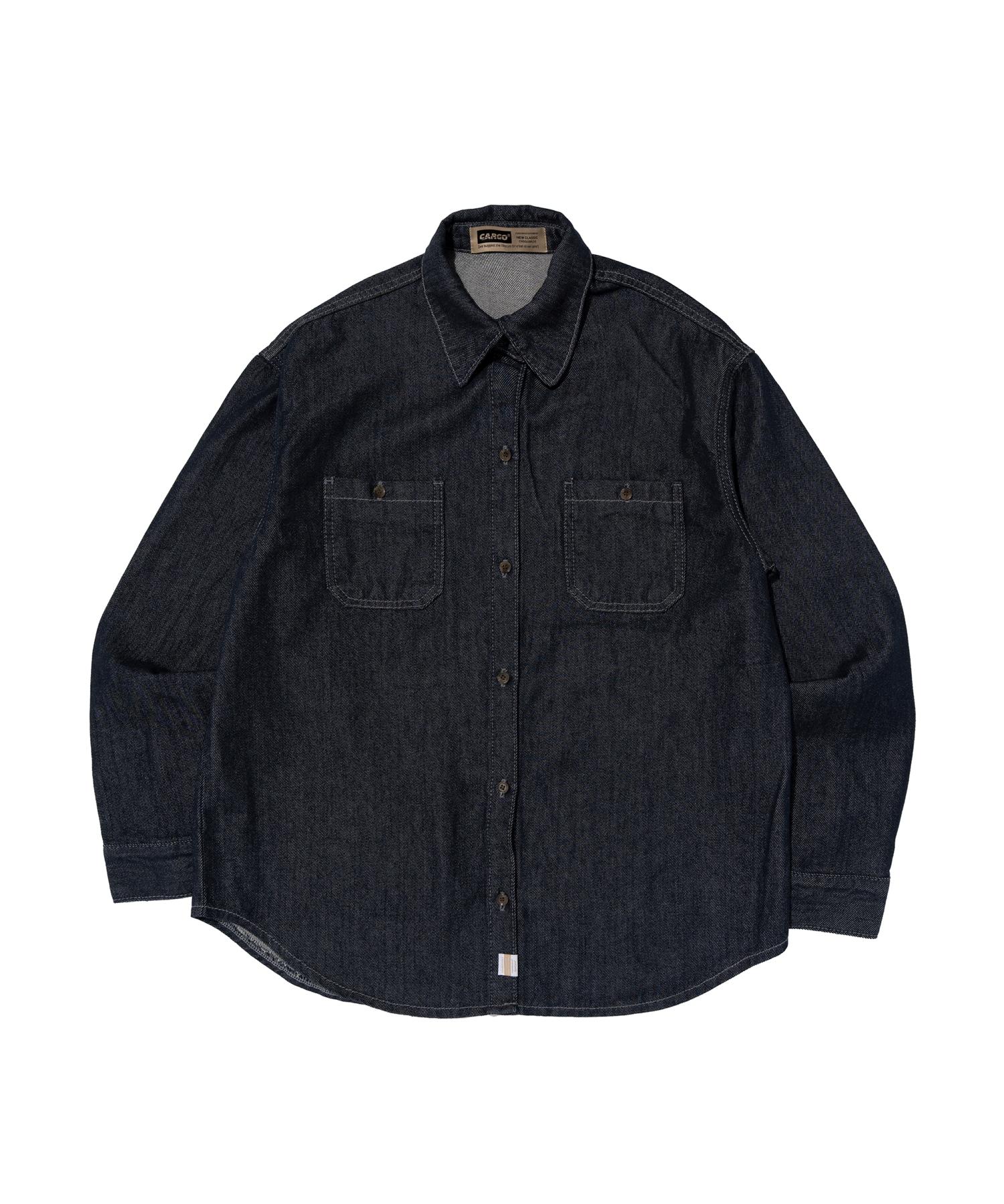 Cargo Bros For Woman Non-Faded Blue Denim Shirt (Blue) Free