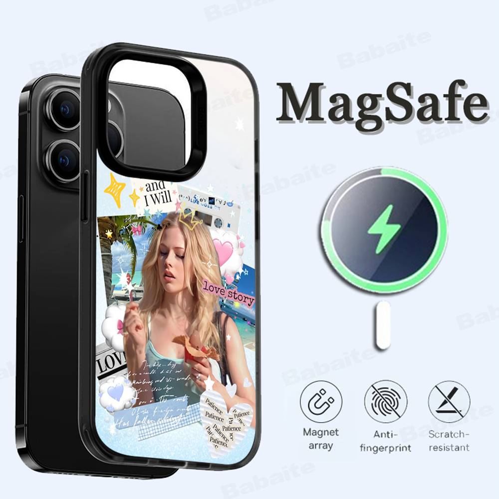 A-Avril Ramona Lavigne Phone Case Magnetic Case For IPhone 16 14 13 12 11 15 Pro Max Plus For Magsafe Wireless Charge Cover