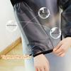Two thick black one-piece waterproof and oil-resistant household cleaning accessories, waterproof sleeves, adult arm sleeves