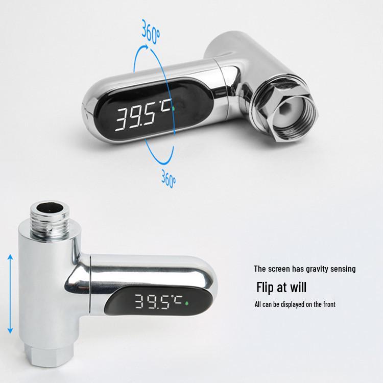 

Пассивный светодиодный термометр для воды 2-го поколения: Точный датчик Фаренгейта/Цельсия с видимым отображением температуры и записью времени Second Generation (Electroplated Silver)