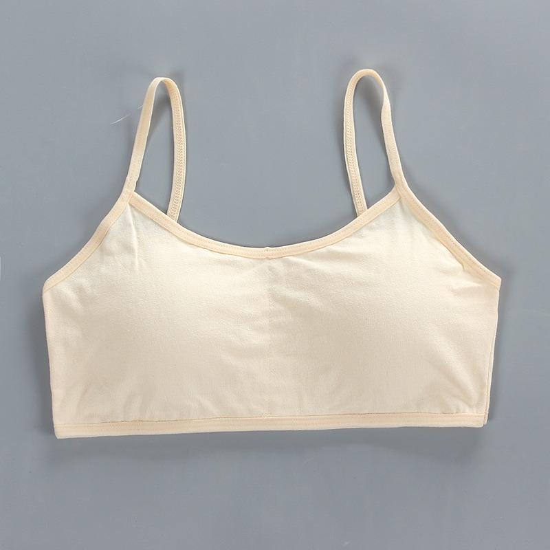 3pcs 8-16 Girls' Underwear Teenage Girls Small Bras Young Children Underwears Student Girls Wireless Solid Underclothes Kids Sports Training Bra Vest
