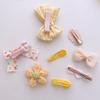8/9pcs Set Cute Korean Haipins for Baby Girls Big Lattice Bow Floral Kawaii Cartoon Princess Hair Clip Baby Girl Hair Accessories