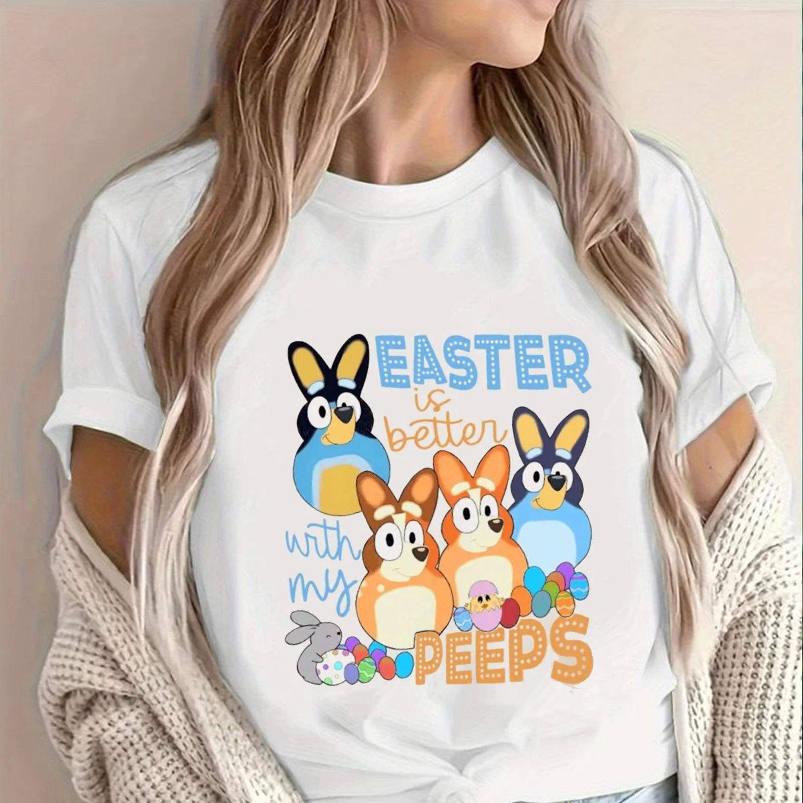 Cute Bluey Peeps Family Tee, Easter is Better with My Peeps Shirt, Easter Gift L