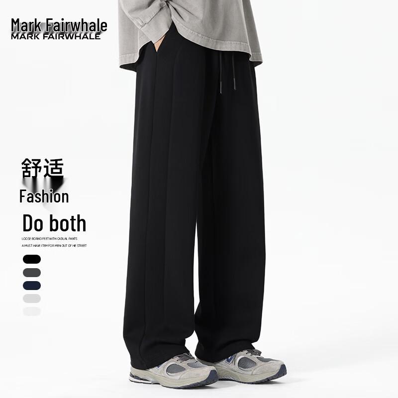 

Mark Fairwhale Men s American Style Loose Straight-Leg Sweatpants L