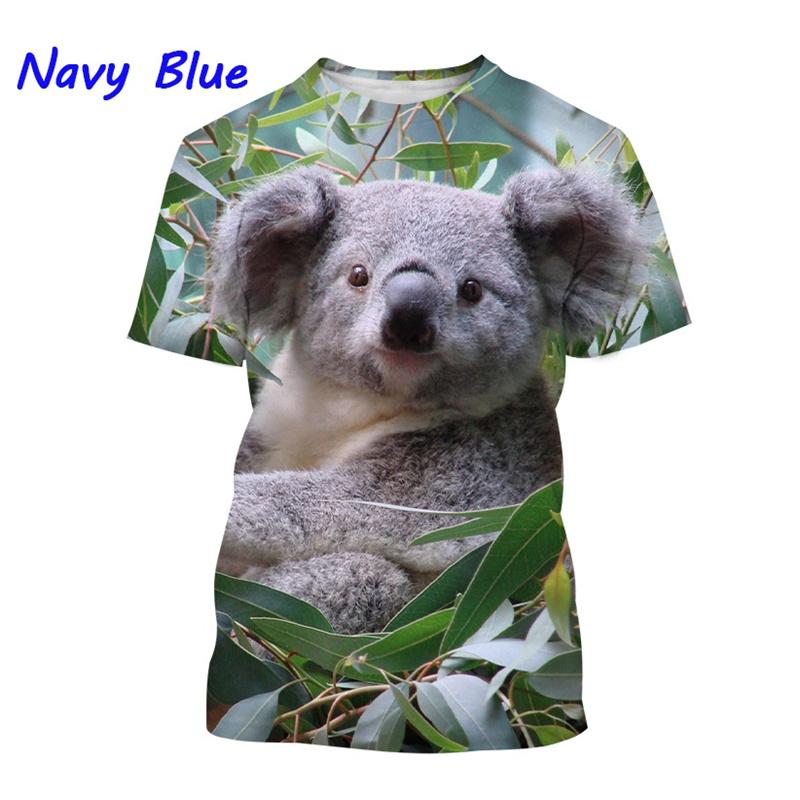 T-Shirts 3D Print Kawaii Animal Koala Summer O-Neck T Shirt Casual Boys Girls Tops Oversized Fashion Kids