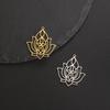 LIKGREAT 5pcs/lot Wholesale Lotus Charm for DIY Bracelet Necklace Stainless Steel Jewelry Handmade Boho Gift for Jewelry Making