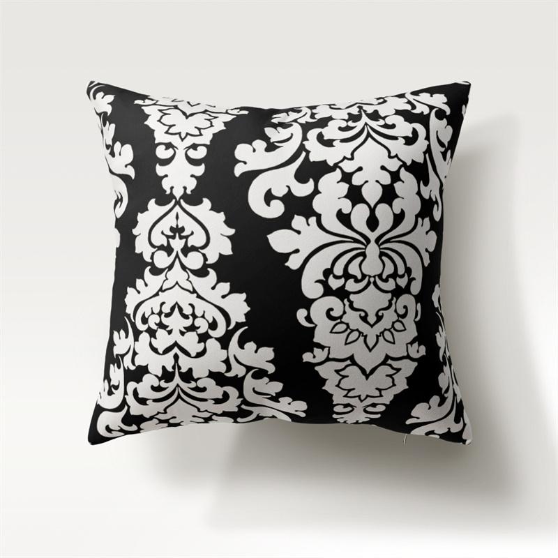Nordic simple fashion black and white geometric polyester pillowcase 45x45cm Sofa Chair car cushion cover Home decor Pillowcase