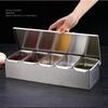 3/4/5/6 Gird Seasoning Box Stainless Steel Kitchen Spiece Storage Box  Commercial