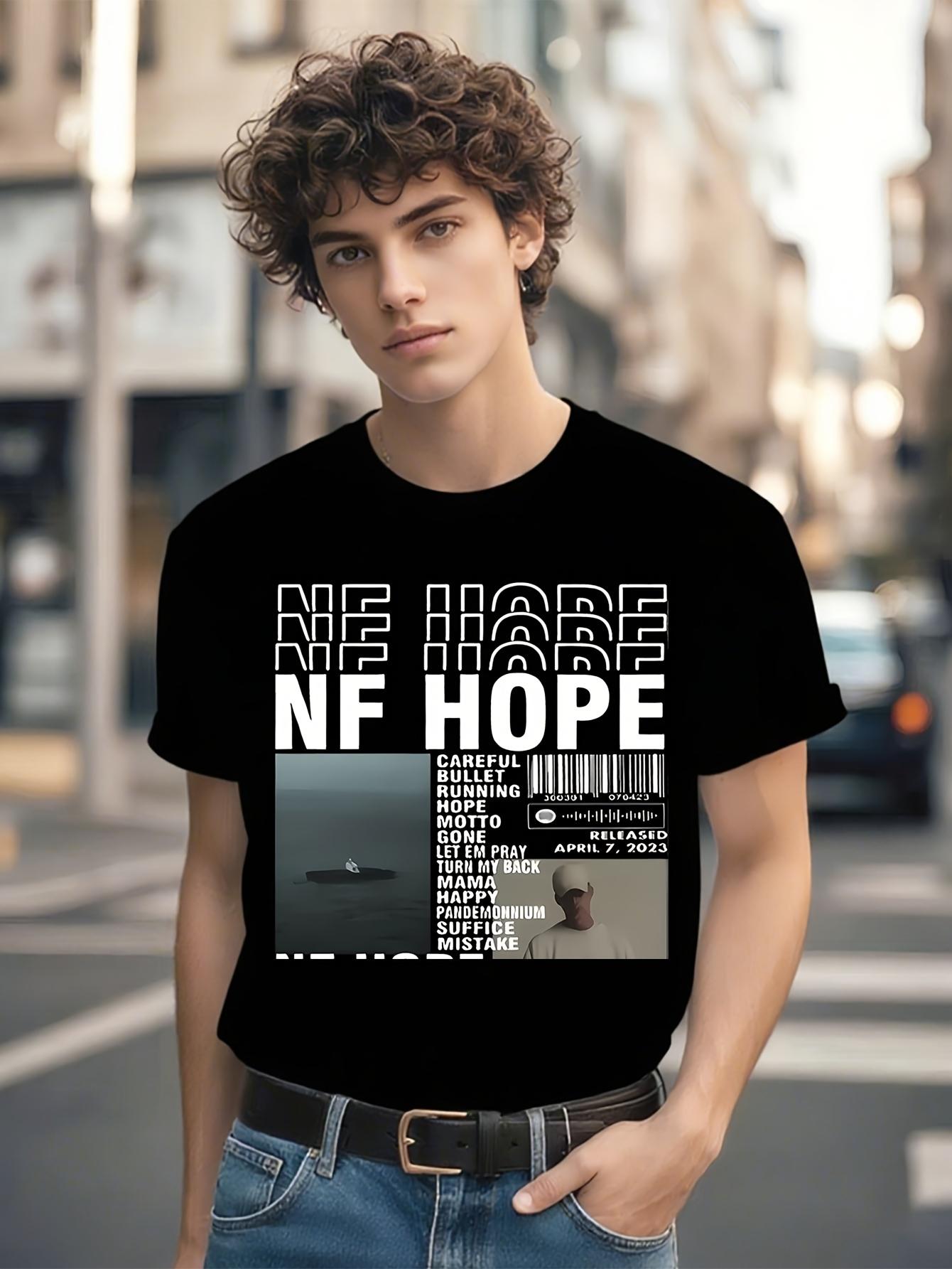 NF Hope Album Tour 2024 Tshirt - Black with White Graphic... M