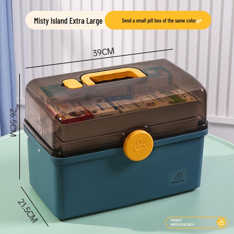 Boîte de Rangement Médical Domestique Extra-Large Multicouche Star You