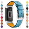 Replacement Genuine Leather Watch Strap For Fitbit Charge 3/4, Unisex