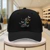 Butterfly Floral Print Baseball Cap Adjustable Outdoor Snapback Casual Hat for Unisex