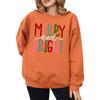 2025 Autumn/Winter Women's Trendy Christmas Casual Round Neck Printed Hoodie
