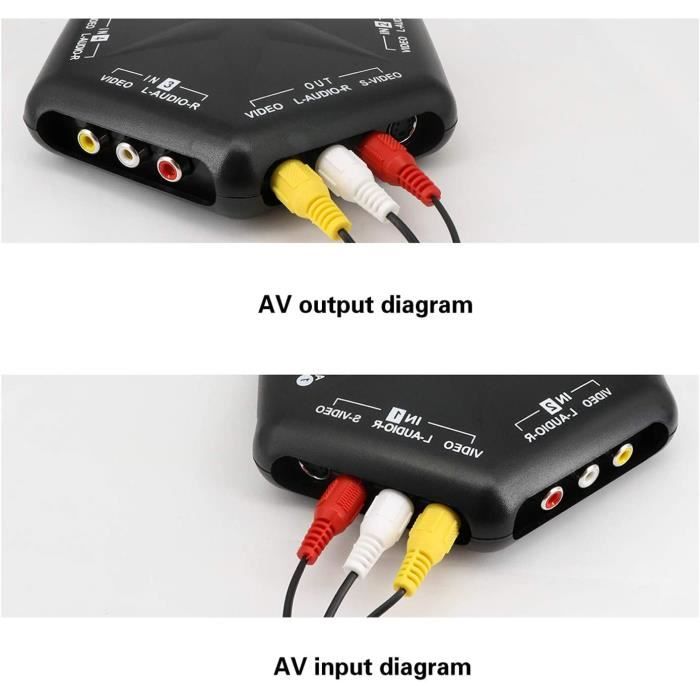1 Input 4 Output 3 Cinch AV Audio Video Splitter Amplifier for DVD DVR Analog TV Decoder 1x4 Port Splitter Composite
