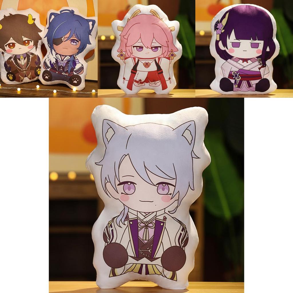 Soft Genshin Impact Plush Pillow Toys Characters Cushion Hugging Pillow For Game Fans