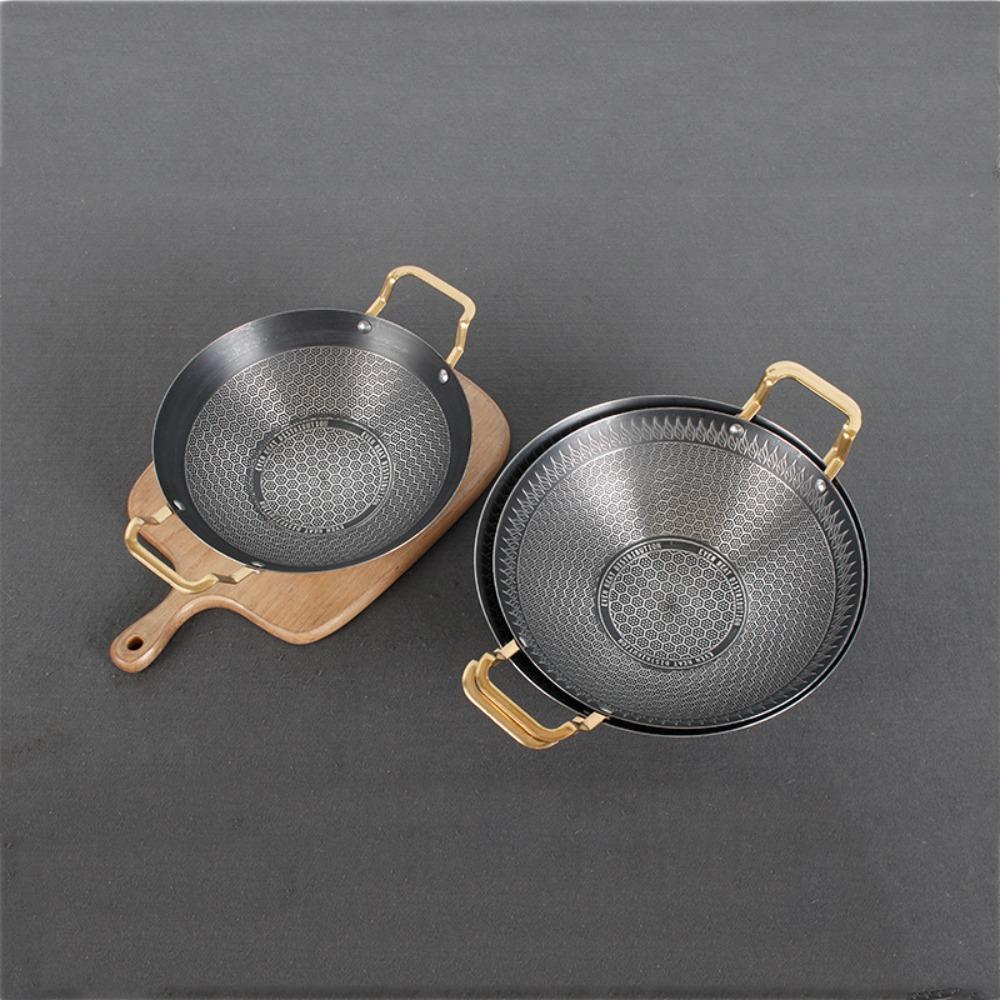Korean Style Dry Boiler Non Stick Camping Wok Kitchen Accessory Frying Cooking Pot  Picnic