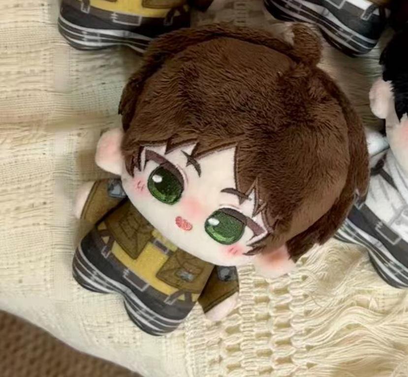 Anime Attack on Titan Fan-Made 10cm Plush Dolls & Keychains - Levi, Hange, Eren, Mikasa - Anime Stuffed Figure Pendant Gift