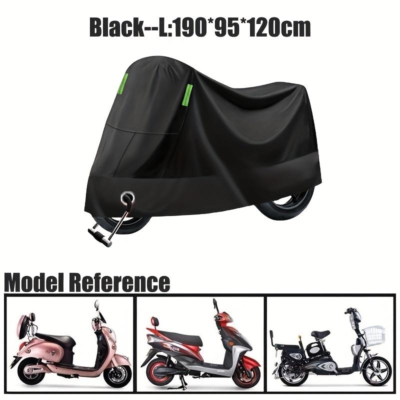 1Pc Oxford Cloth Motorcycle Scooter Cover Waterproof Sun Rain Protection Lock Hole Reflective Night Outdoor All Weather Use