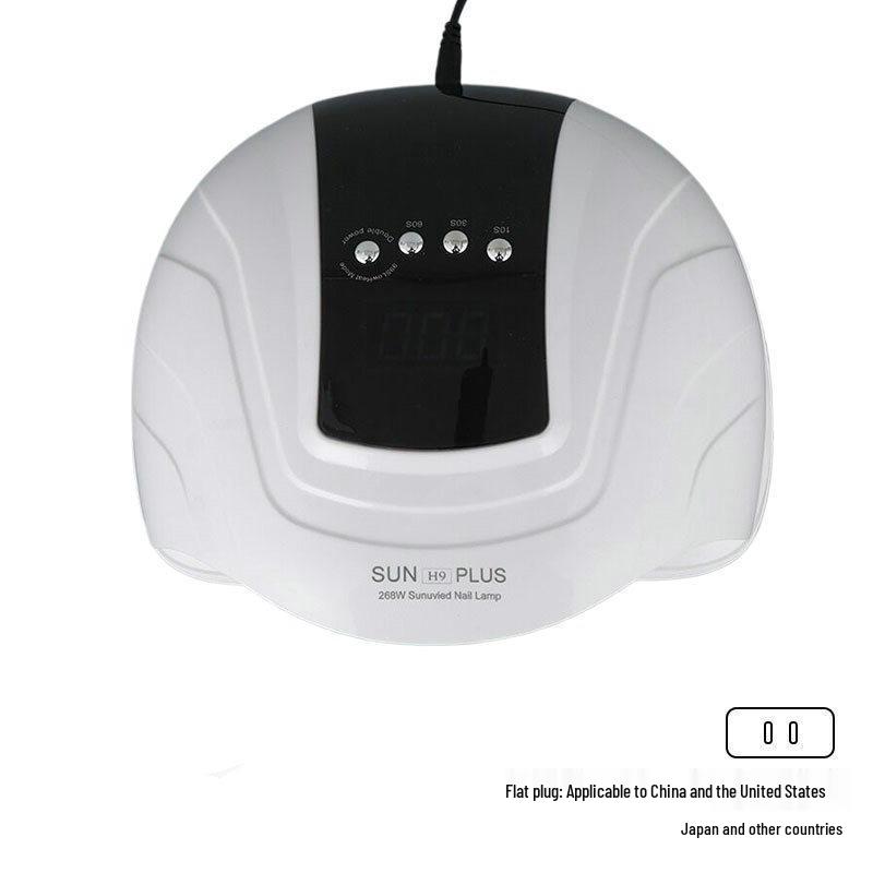 Smart 268W High-Power Nail Gel Curing Lamp - Quick-Dry UV+LED Dual Light Source Phototherapy.
