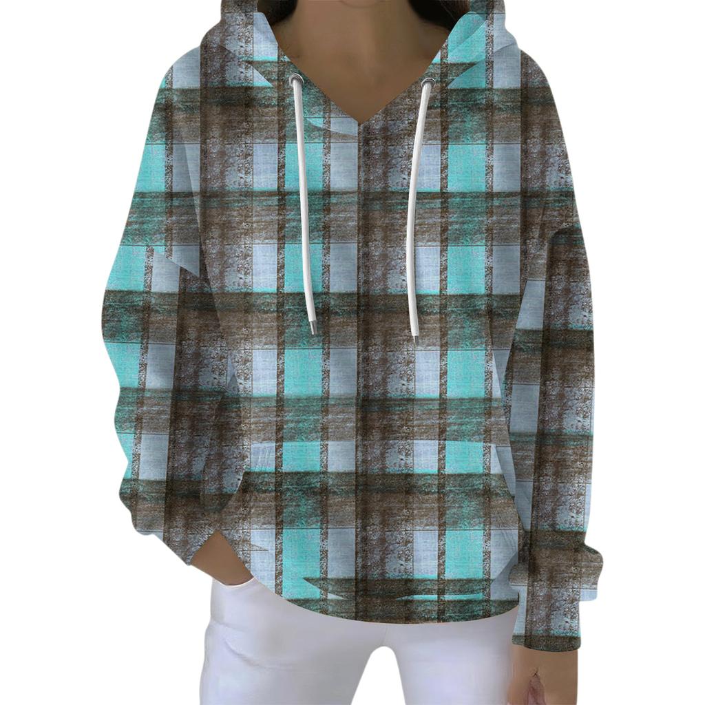 Women's Fashion Casual Hooded Loose Printed Long Sleeve Sweatshirt