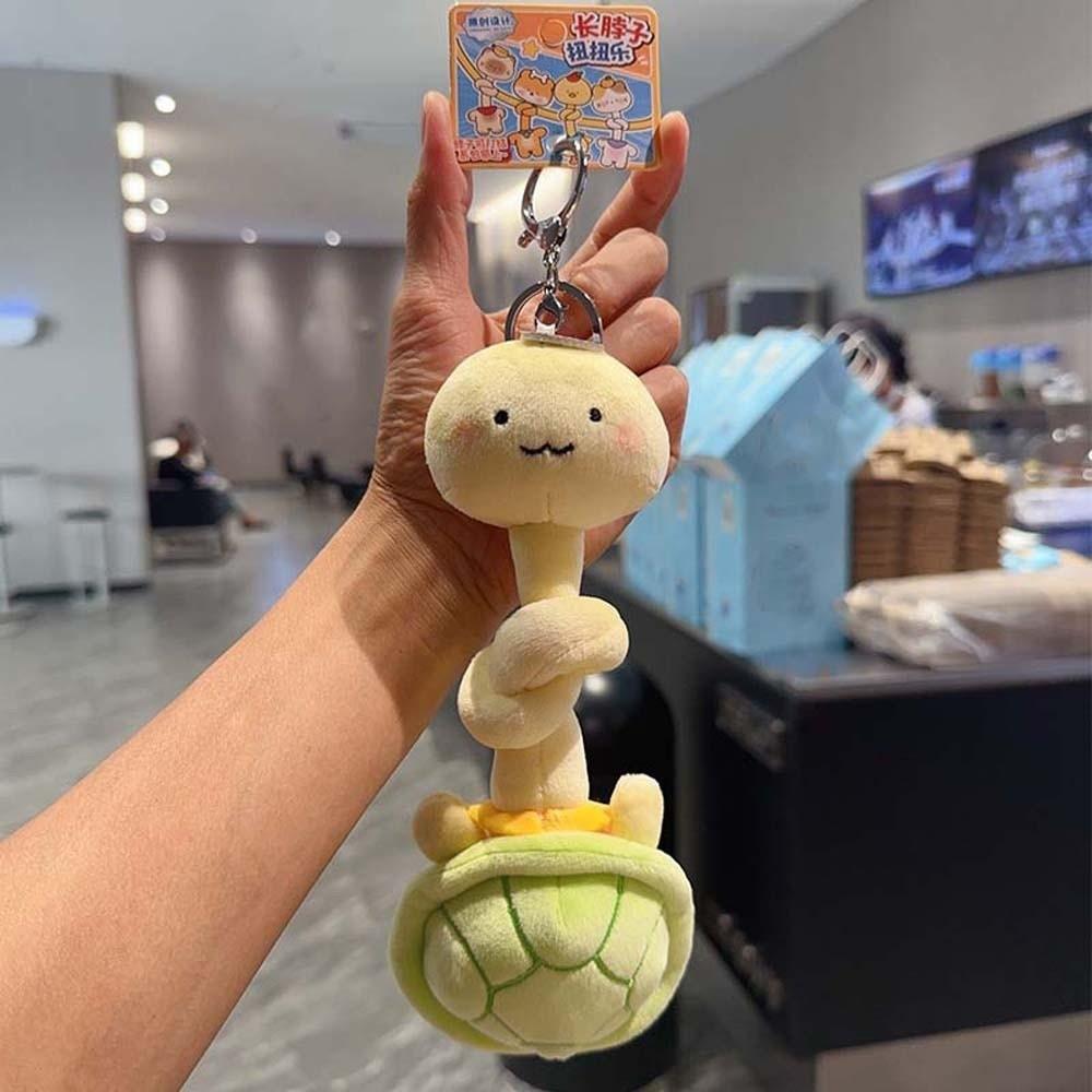 Creative Design Knotted Plush Pendant Ultra-Soft Fabric Vibrant Colors Long Neck Stuffed Doll Flexible Structure