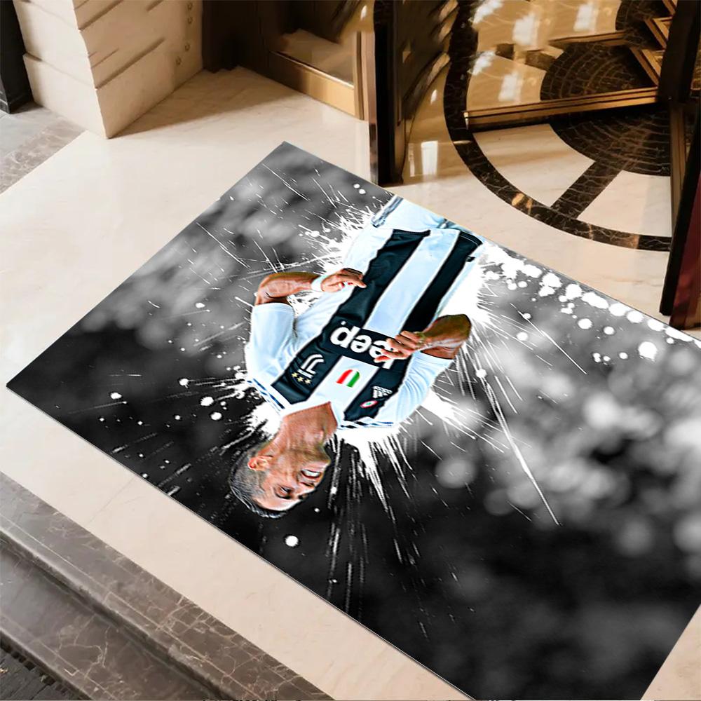 Ronaldo's Juventus Celebration Floor Rug Office Rug Perfect for Dining Room Playrooms Hallway Living Rooms Anti-slip Rug Decorate Offices