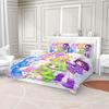 Anime Girls Bedroom Duvet Cover Set Digital Print Bedding Set Cute Cartoon Cat Ears Rainbow Stars Comforter Cover for Teens