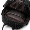 Woven PU Backpack Large Capacity Travel Backpack Women's Multi-functional Shoulder Bag