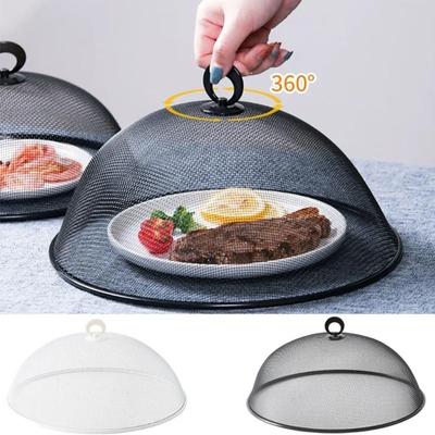 Protective Food Cover Dust Cover Mesh Anti-Flying Dish Cover Round Shape Household Cake Bread Plate for Outdoors Parties BBQs