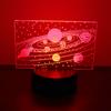 3D Lamp Illusion Solar System Nine Planets Lava LED Night Light Color Changing Child Nightlight Table Lamps Room Decor Kid Gifts