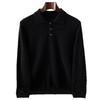 Autumn And Winter New Polo Shirt Cashmere Men'S Fashion Casual Pullover Lapel Long-Sleeved Versatile Top