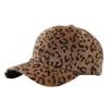 Autumn and Winter Fashionable Fluffy Peaked Cap European and American New Thickened Warm Baseball Cap Women's Leopard Print Hip Hop Outdoor Sun Hat