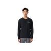 SAUCONY Solid Color Logo Round Neck Pullover Running Knit Quick-Dry Skin-Friendly Breathable Long Sleeve T-Shirt Men Tops Black SC2230118A-BK01